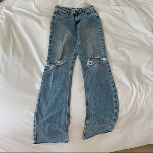 Zara light wash flare jeans